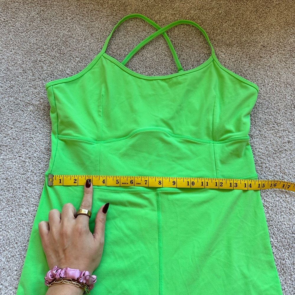 XXL GLOWMODE 6" FeatherFit™ like green neon Tummy Control Jumpsuit by Shein - Picture 2 of 16